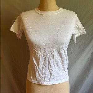 Faded Glory White Kids Short Sleeve Tee